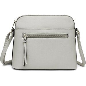 ⚡ Women's White Adjustable Shoulder Strap Zipper Pocket Beautiful Crossbody Bag